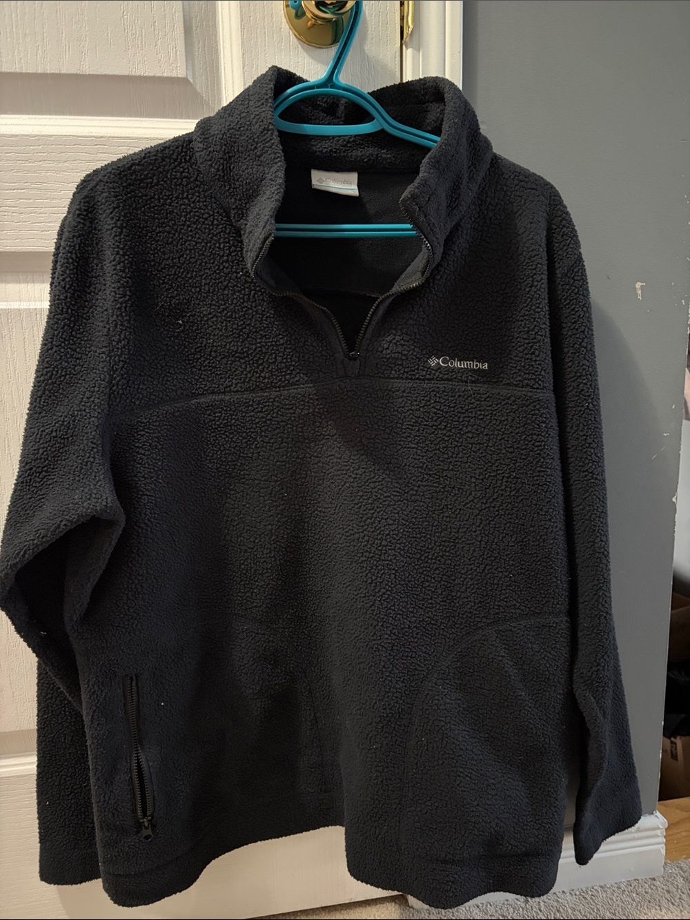Columbia Black Quarter-Zip Sherpa Fleece Pullover